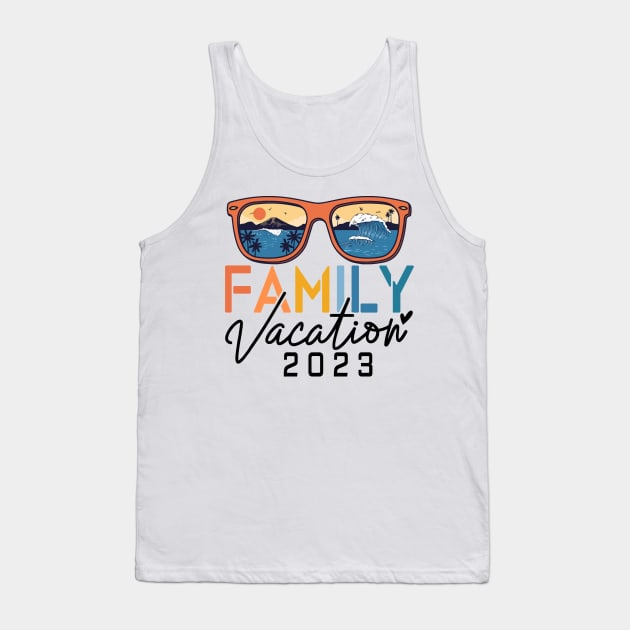 Family Vacation 2023 Beach Matching Summer Vacation 2023 Tank Top by The Design Catalyst